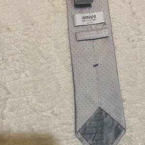 Armani Collezioni Silver Patterned Tie